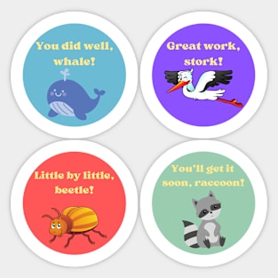 Motivational animal stickers Sticker